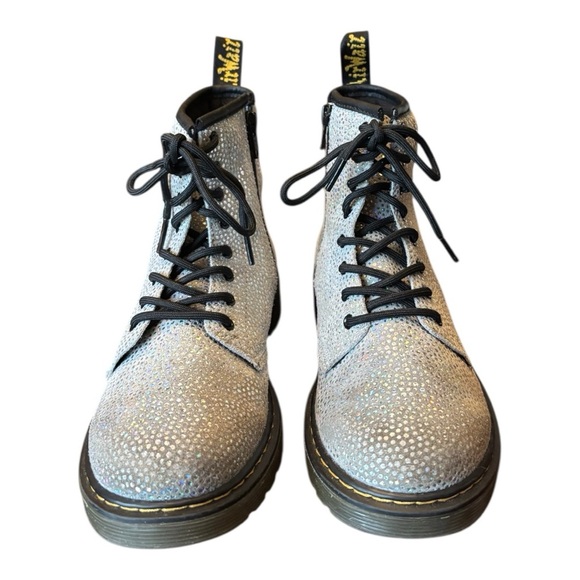 Dr. Martens Other - Dr. Martens Junior Pascal 1460 Iridescent Gray Suede LeatherCombat Boots